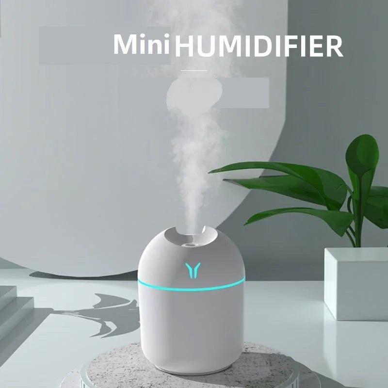 Umidificador de Ar USB 250ml com Difusor de Aromas e Luz LED