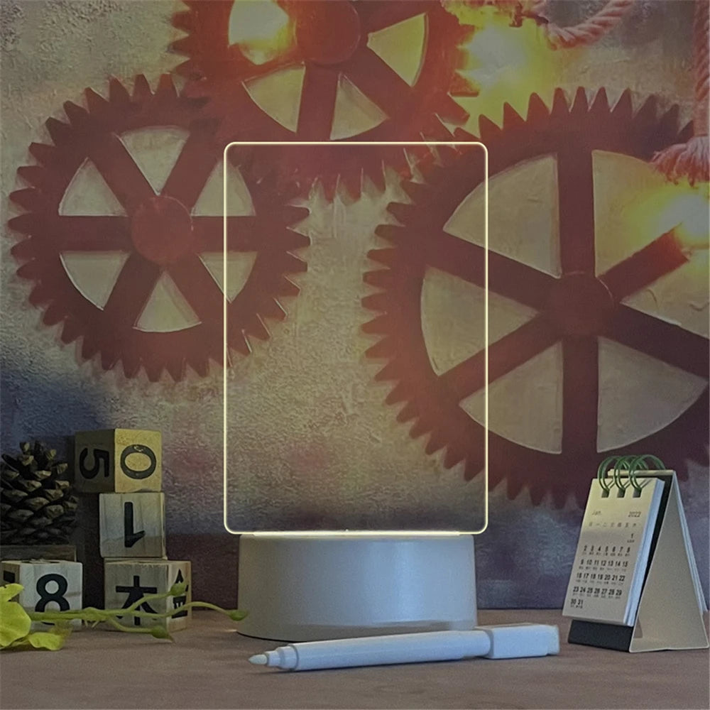 Luminária LED com Quadro de Mensagens – Ilumine, Organize e Personalize Seu Espaço
