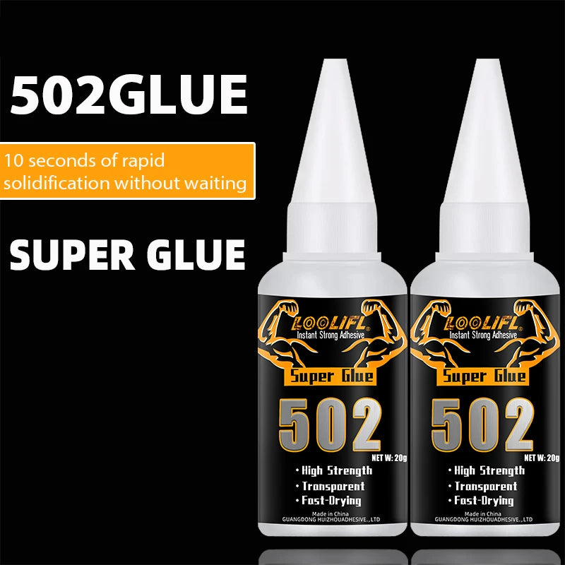 Cola Instantânea 502 Super Glue 20g – Fixação Forte e Secagem Rápida