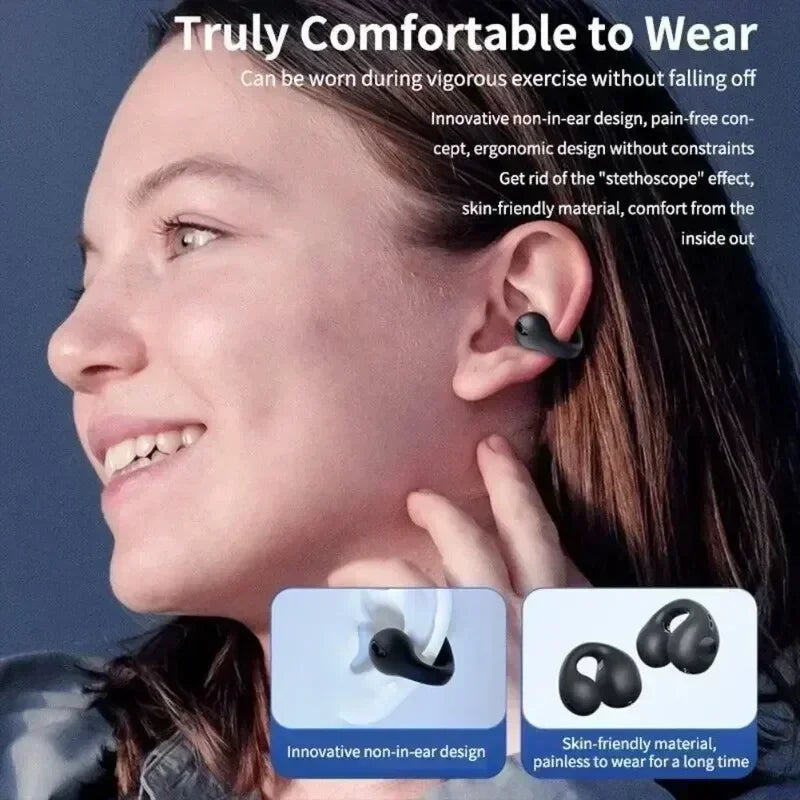 Fone de Ouvido T75 Condução Óssea Bluetooth 5.3 – Liberdade, Conforto e Segurança para Seus Treinos