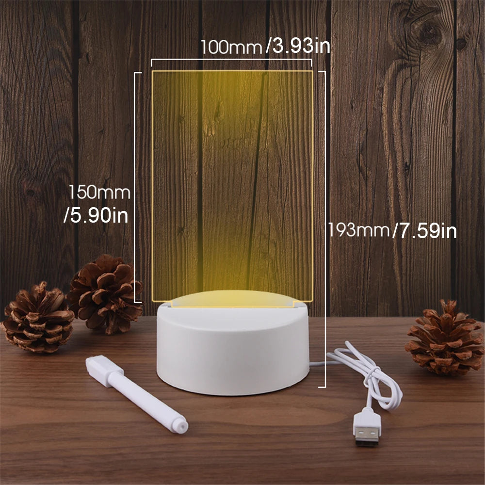 Luminária LED com Quadro de Mensagens – Ilumine, Organize e Personalize Seu Espaço