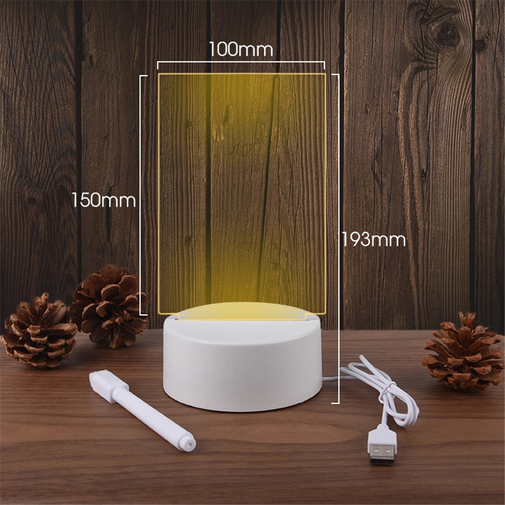 Luminária LED com Quadro de Mensagens – Ilumine, Organize e Personalize Seu Espaço