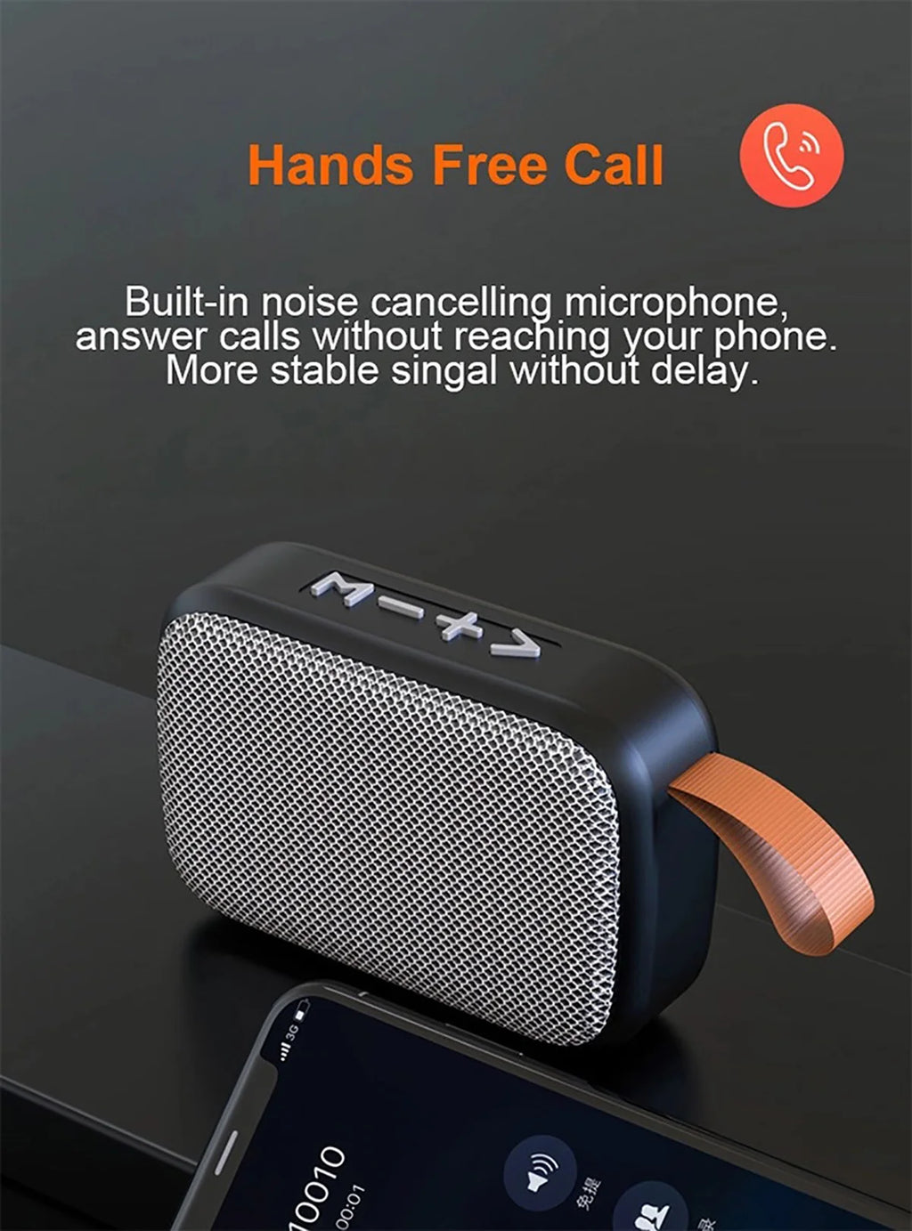 Caixa de Som Bluetooth Portátil 5.0 – Som de Qualidade para Todos os Momentos