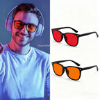 Óculos com Lentes Vermelhas para Bloqueio de Luz Azul