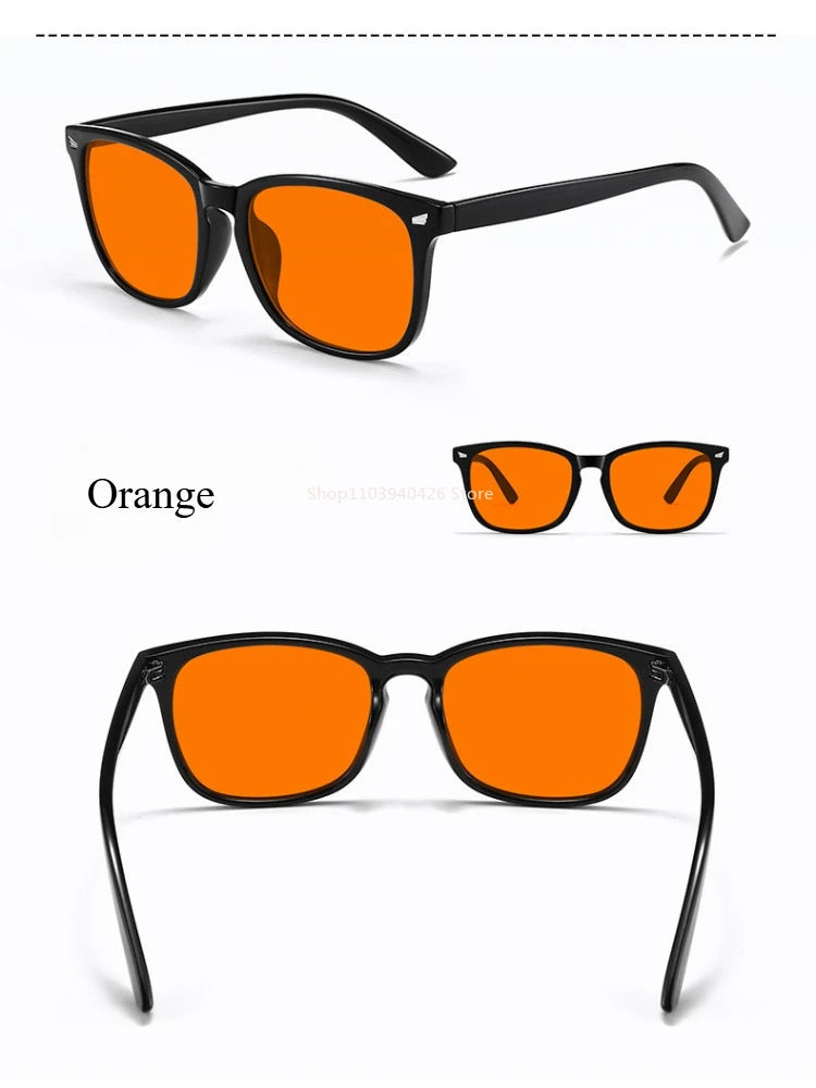 Óculos com Lentes Vermelhas para Bloqueio de Luz Azul