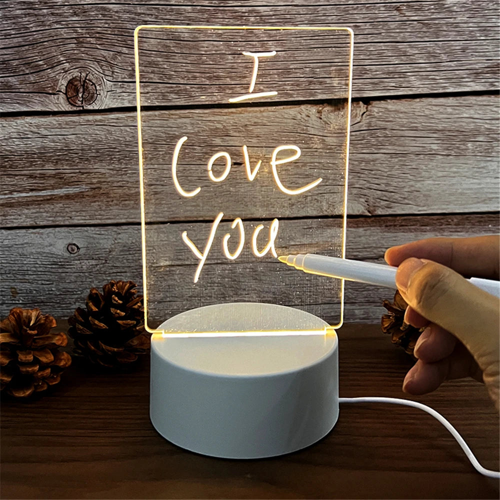 Luminária LED com Quadro de Mensagens – Ilumine, Organize e Personalize Seu Espaço