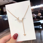 Colar Choker Lua & Estrela Dourado – Elegância na Simplicidade