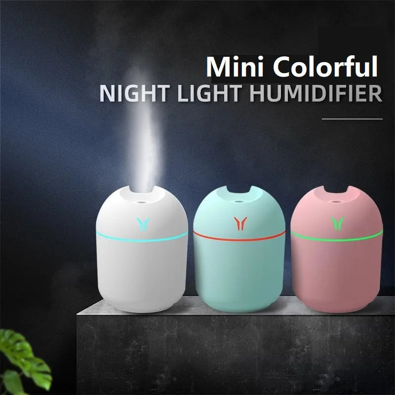 Umidificador de Ar USB 250ml com Difusor de Aromas e Luz LED