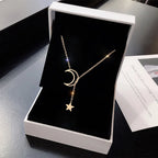 Colar Choker Lua & Estrela Dourado – Elegância na Simplicidade